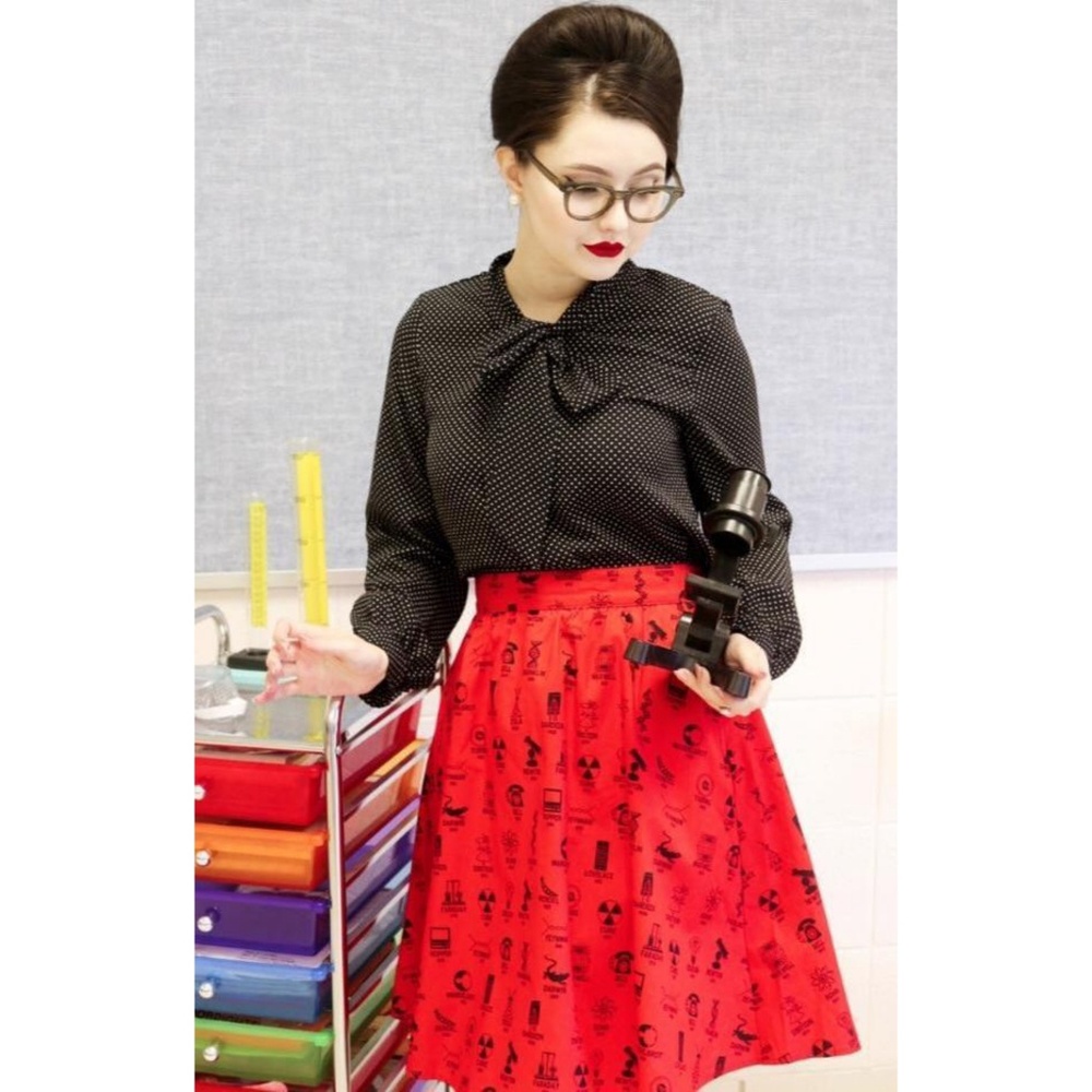🚫SOLD🚫Retrolicious Inventors skirt modcloth